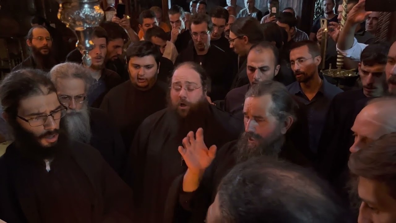 Άξιον εστίν, ήχος λέγετος, υπό Θρ. Στανίτσας. Ψάλλει ο Γέρων Δαμασκηνός Νεοσκητιώτης με τη συνοδεία