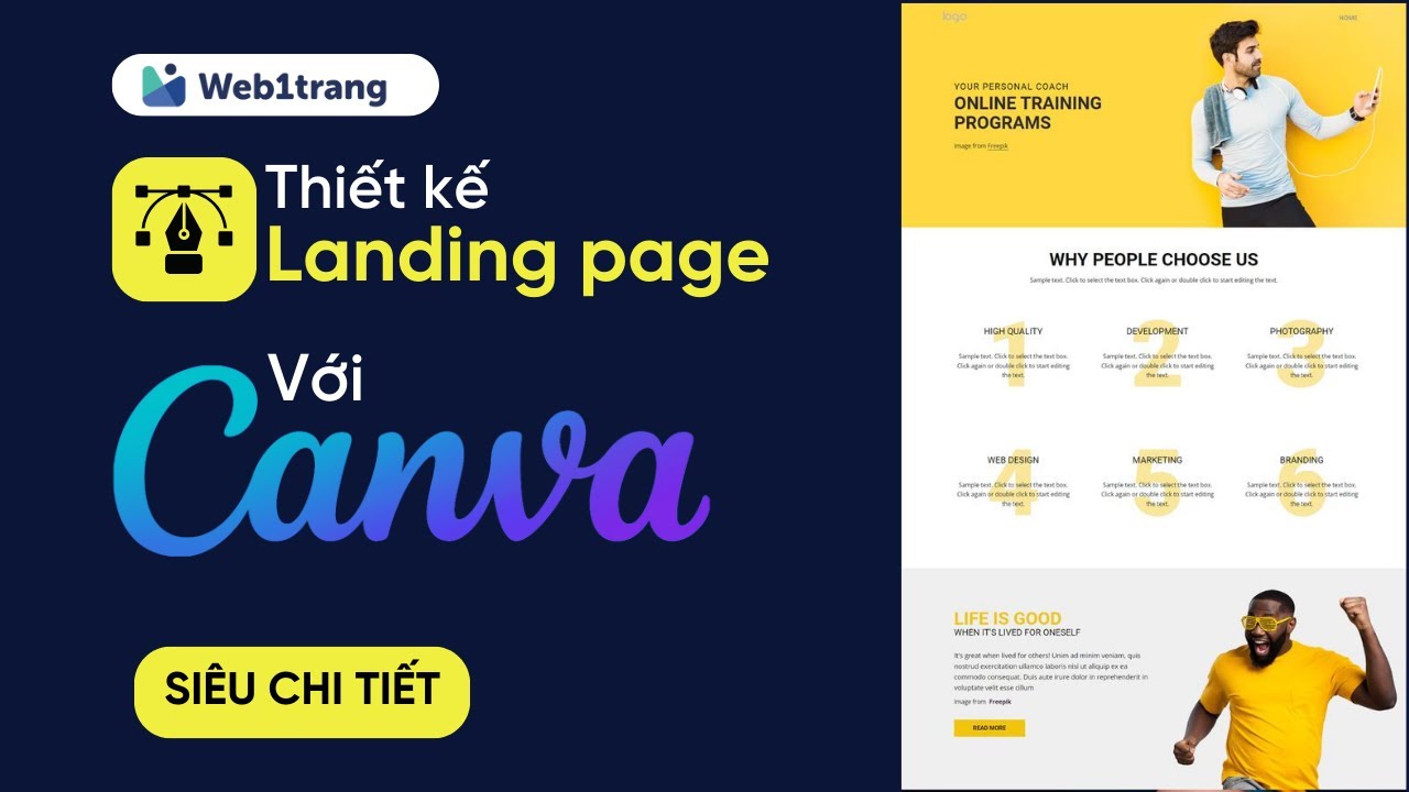 Thiết kế Landing Page với Canva dễ dàng và chuyên nghiệp (Siêu chi tiết)
