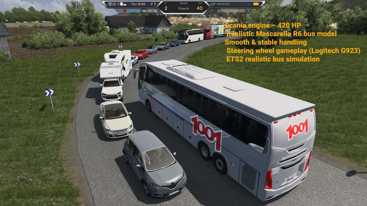 Mascarello R6 Scania 420 HP | ETS2 Bus Gameplay | Steering Wheel | Realistic Driving
