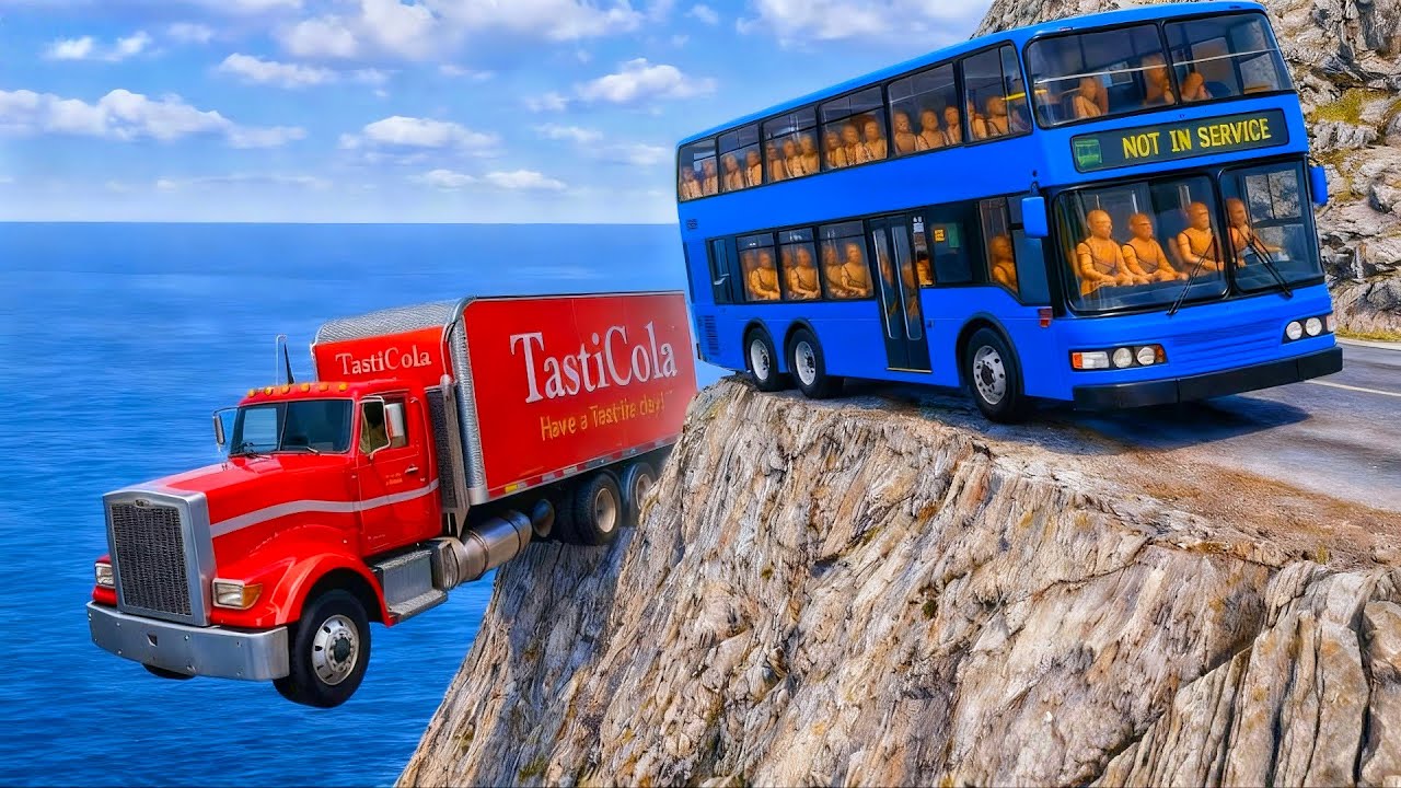 Car vs Dangerous Cliff mountains 💥 | Beamng Drive #51!