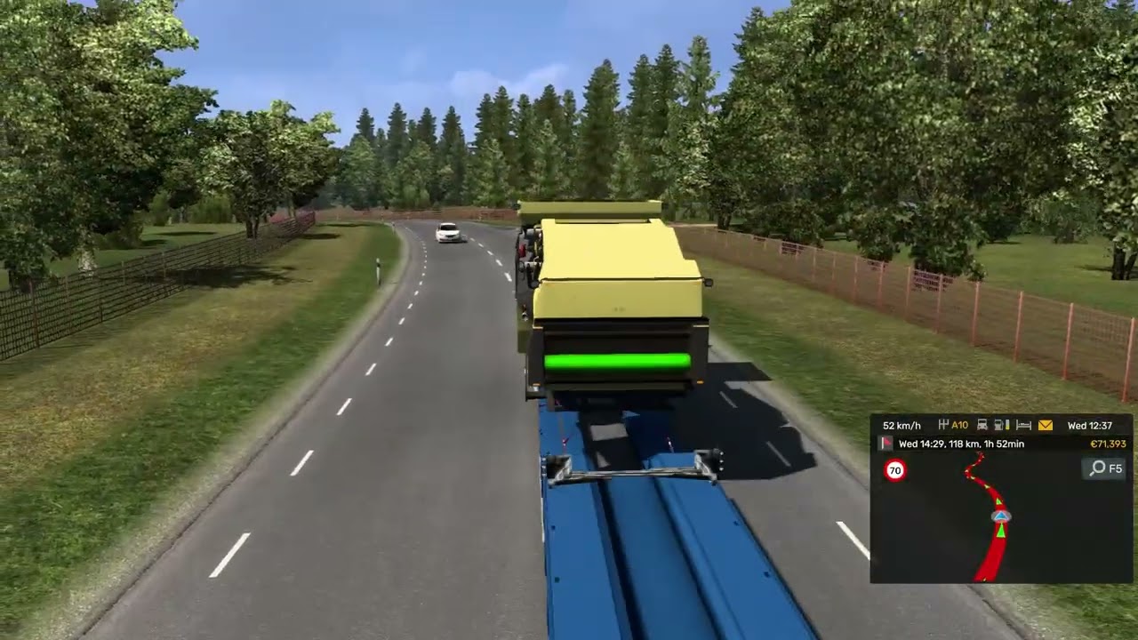 ETS2 Gameplay: Hauling a Colossal Cotton Harvester!