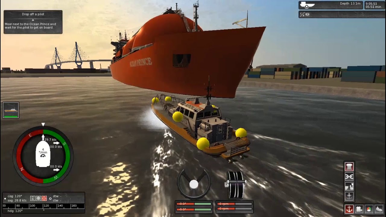 Kapal Pandu (Pilot Boat) Mengantar Petugas Pandu Ke Kapal Tanker Gas | Ship Simulator Extream | P1