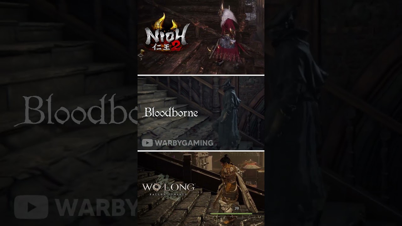 Bloodborne vs Nioh 2 vs Wo Long | Stairs Physics