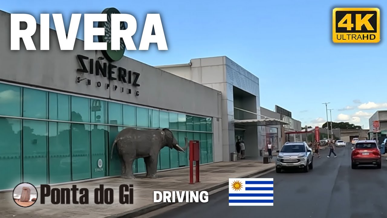 En BRASIL CRUZANDO una CALLE - RIVERA - la CIUDAD fronteriza del NORTE de URUGUAY #driving TOUR 2025