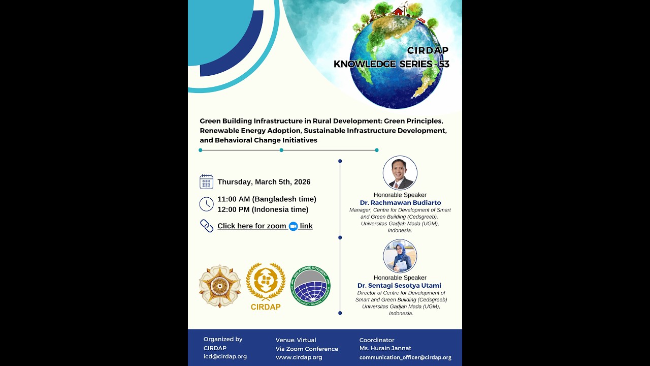 CIRDAP Knowledge Series 53: Green Building Infrastructure in Rural Development