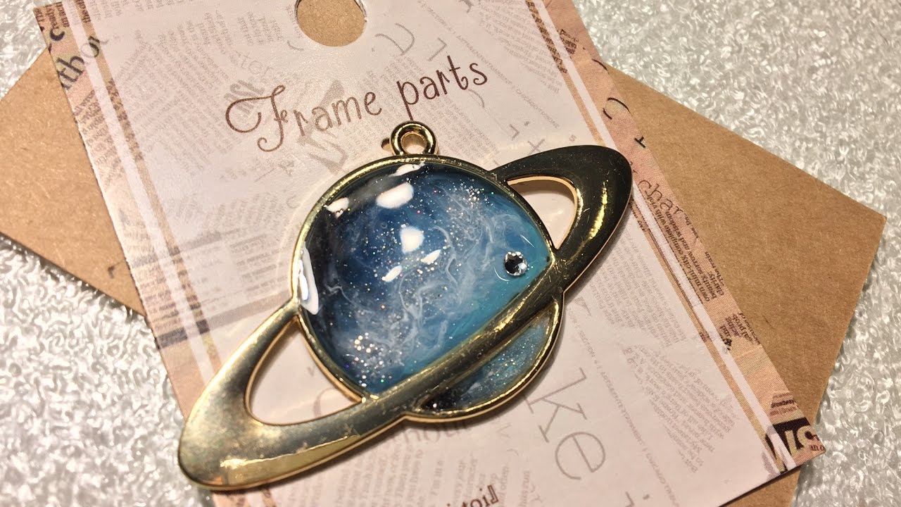 レジン 💫ジェルを使って 立体感のある宇宙塗りのやり方　UV Resin How to Galaxy