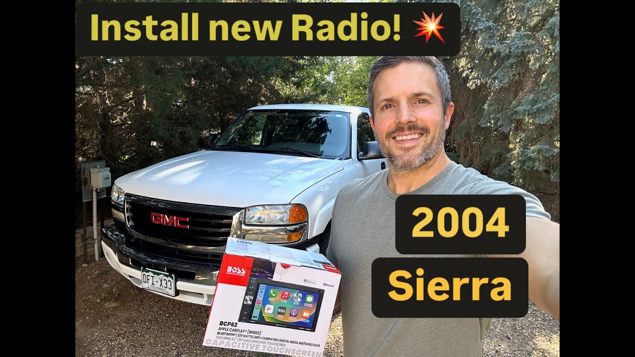 Установка автомагнитолы в GMC Sierra 2004 года выпуска.