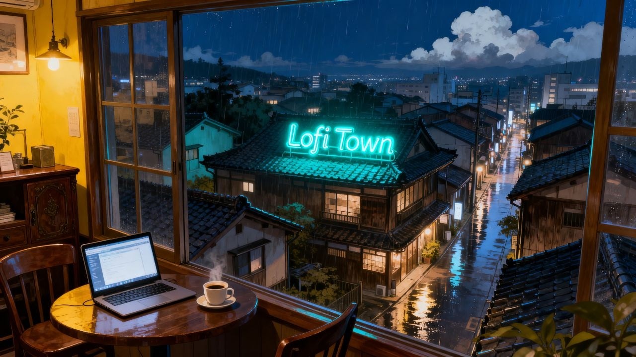 Midnight Rain Session #01 🌙 Japanese Lofi for Deep Sleep | Lofi Town