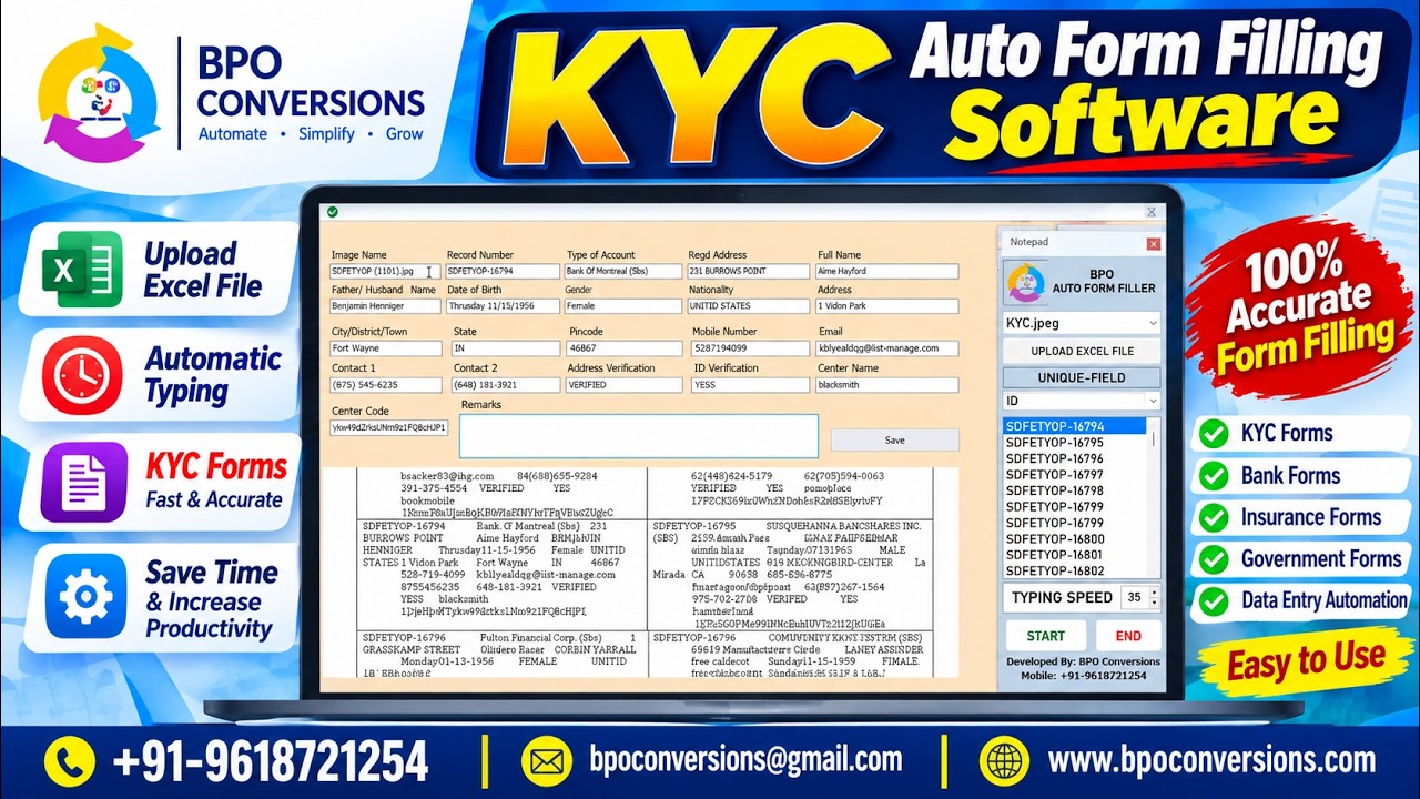 KYC Formfilling  Auto Formfilling software