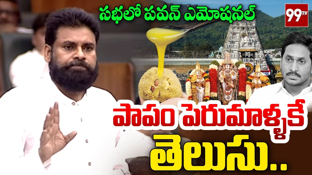 Pawan Kalyan Emotional Speech : పాపం పెరుమాళ్ళకే తెలుసు.. సభలో పవన్ ఎమోషనల్ | Tirumala Laddu