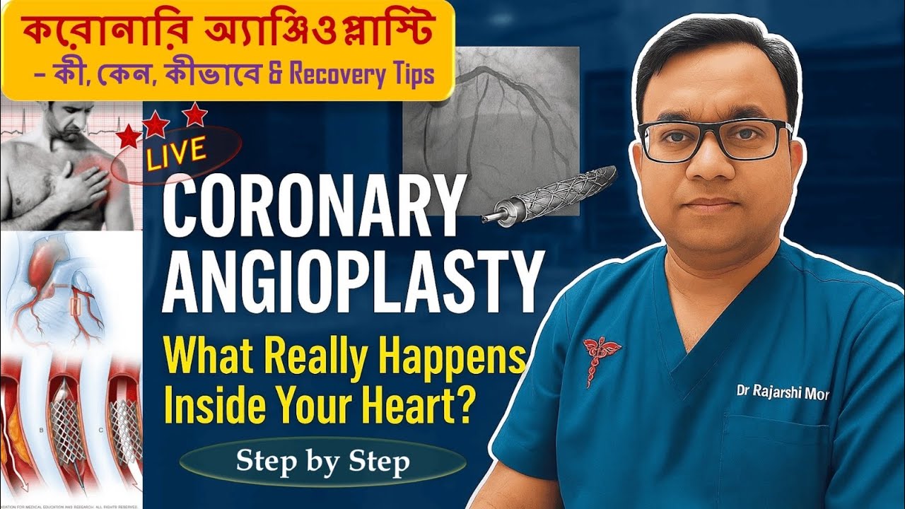 “হার্ট ব্লক খুলবে কীভাবে? এঞ্জিওপ্লাস্টির সহজ ব্যাখ্যা” Coronary Angioplasty 