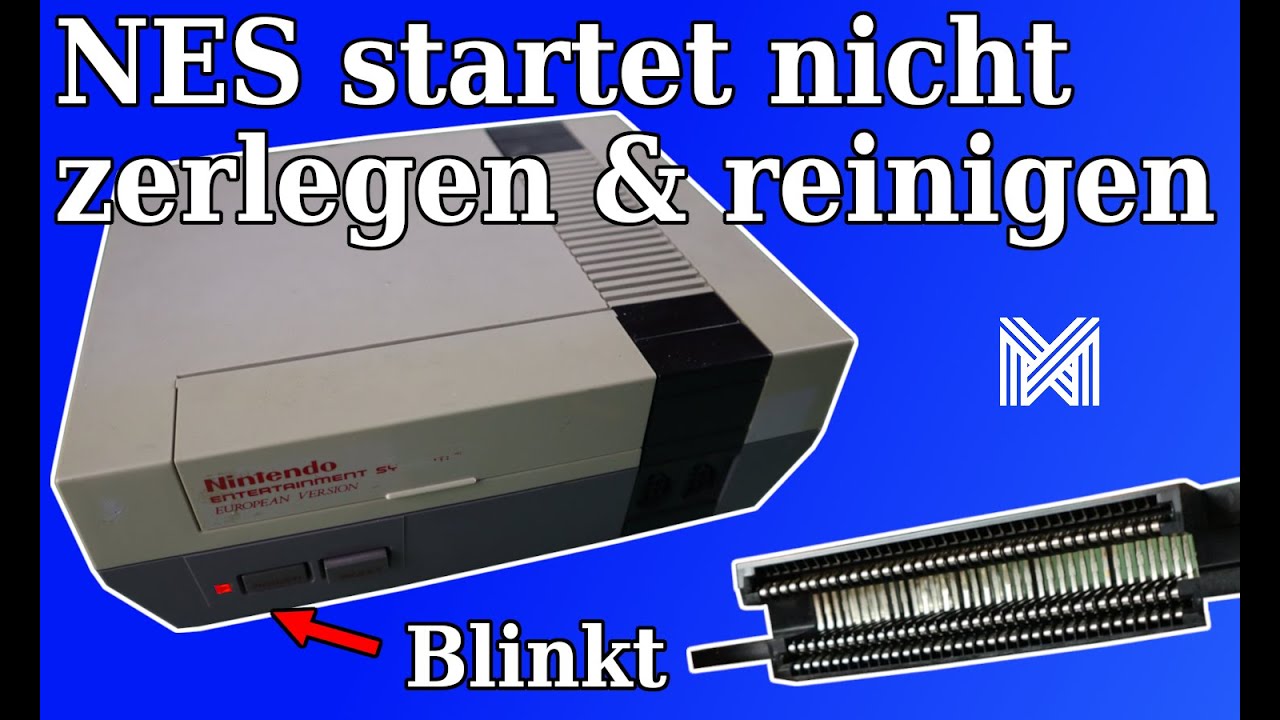 Nintendo NES startet nicht - blinkt nur - zerlegen und reinigen - kein Bild