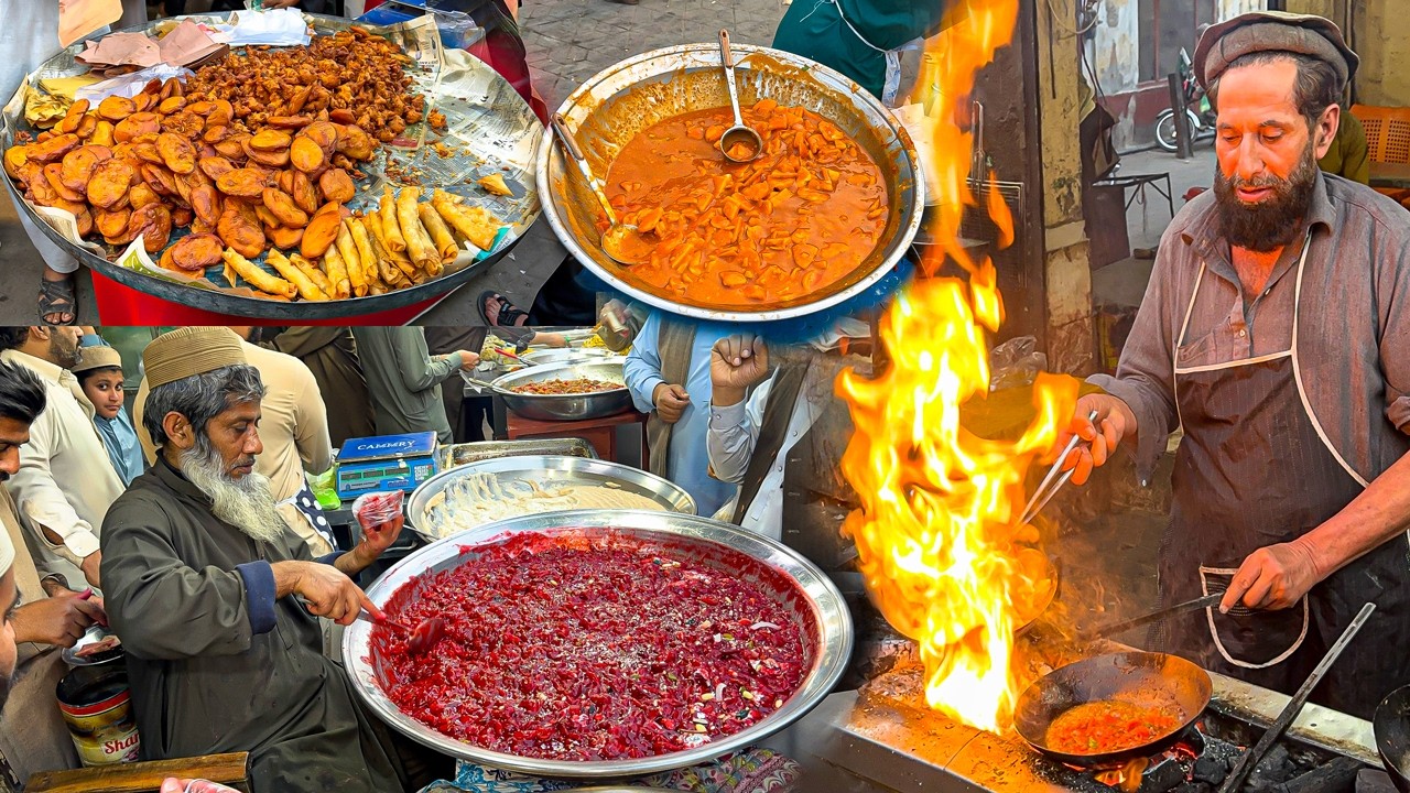 RAMADAN RUSH IN PAKISTAN - THE BAZAAR BEFORE IFTAR IS INSANE! MAKING SIRI PAYA, FISH, SAMOSA, PAKORA