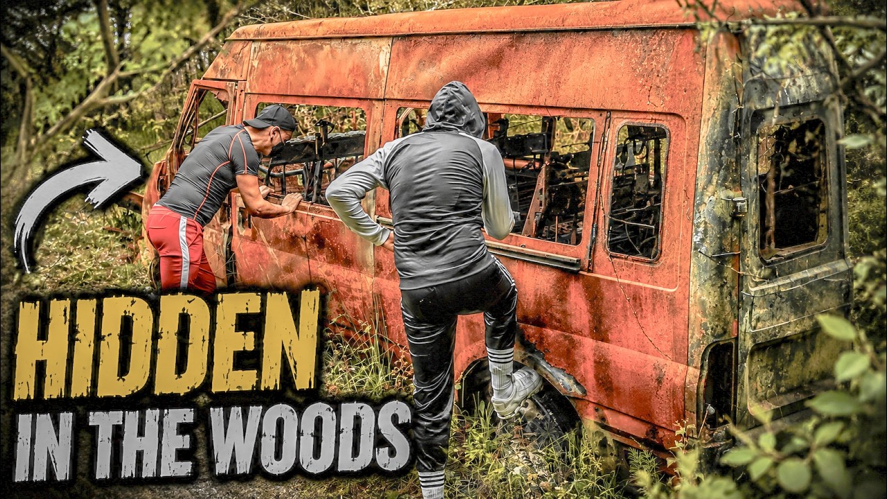 Abandoned Minibus. Bishopbriggs, Glasgow, Urbex Scotland, UK. Exploring with Deviant Discoveries. 4K