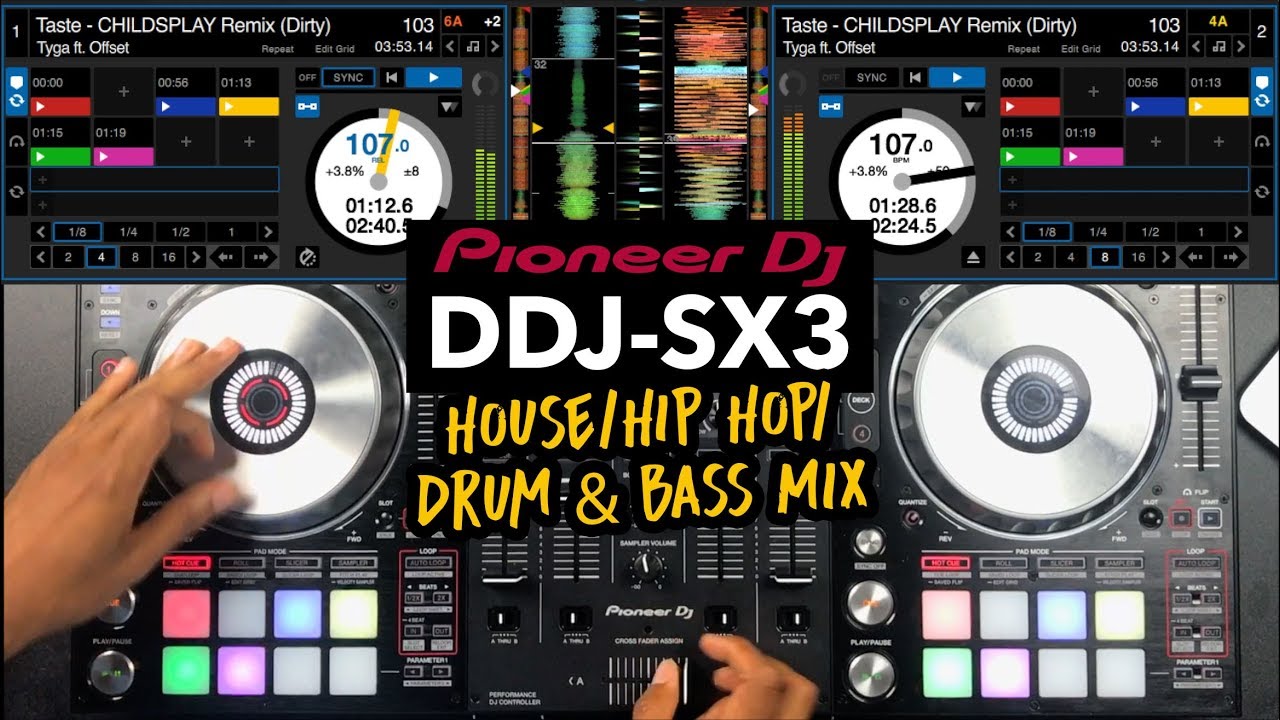 Pioneer DDJ SX3 - House / Hip Hop / Drum & Bass Mix - #SundayDJSkills