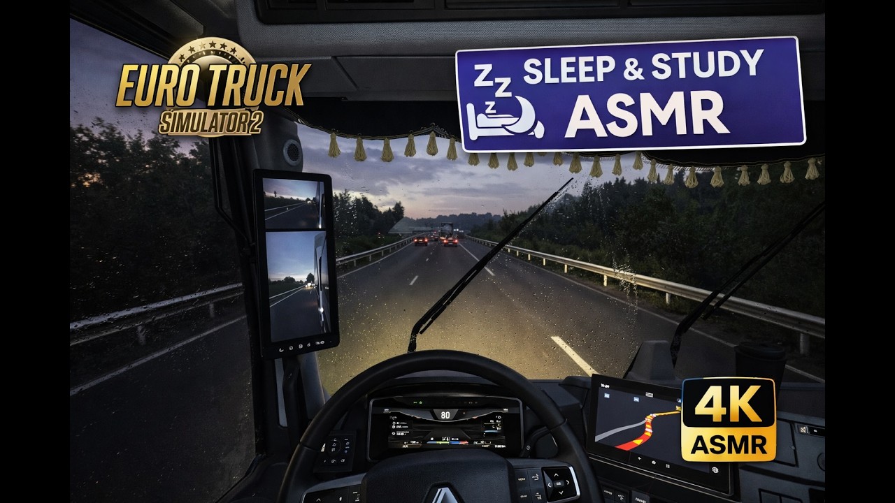 4K HDR 60fps ASMR ETS2 #013 Driving from Bordeaux to Munich