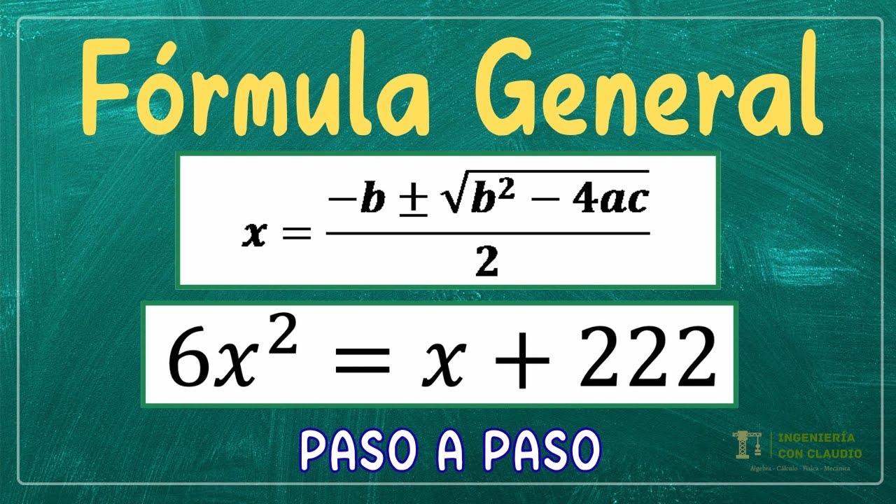 Fórmula General | Ecuación de Segundo Grado Paso a Paso (Baldor E 265 - Pr 7)