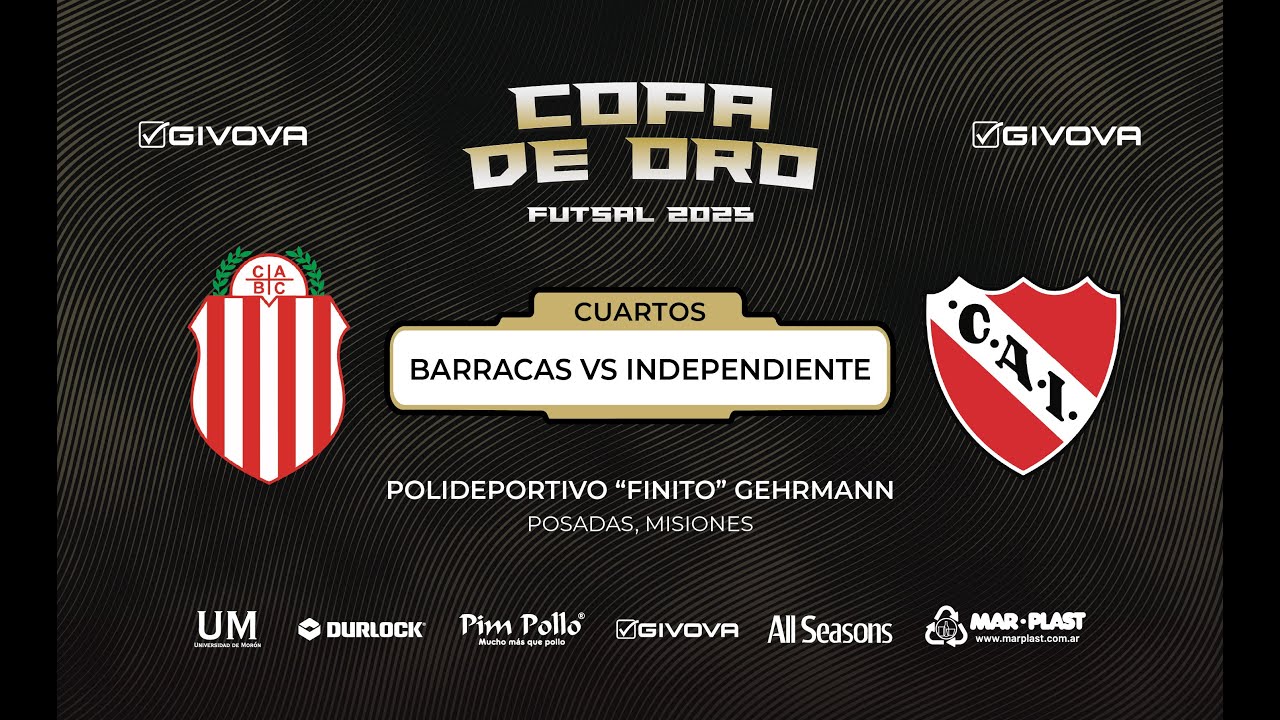 ⚽🇦🇷 Futsal | Copa de Oro masculina 2025 | Cuartos de Final | Barracas Central vs Independiente
