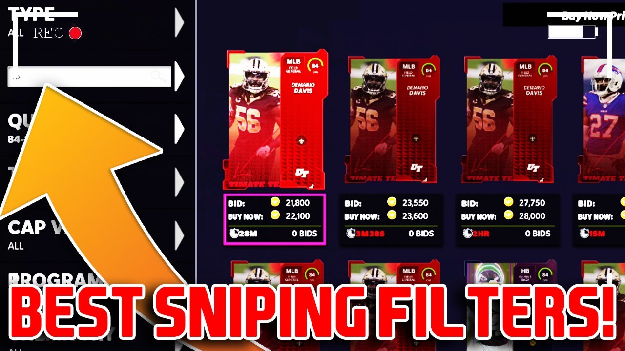 BEST SNIPING FILTERS IN MUT 22! HOW TO GET THE BEST SNIPES! | MADDEN 22 ULTIMATE TEAM SNIPING SERIES