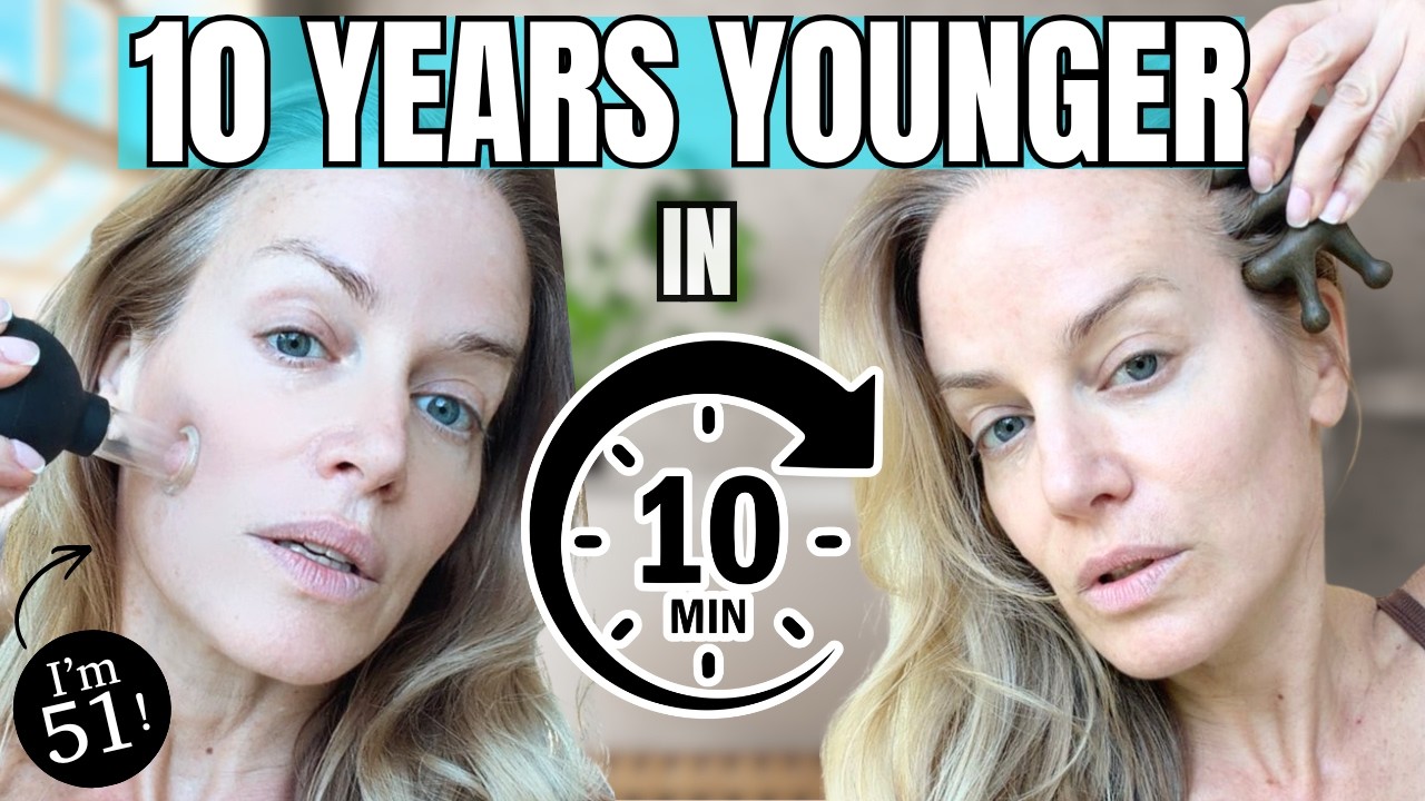 Lift And Sculpt Your Face At Home FAST! 10 Minute Follow Along Face Lift Routine (Over 40)