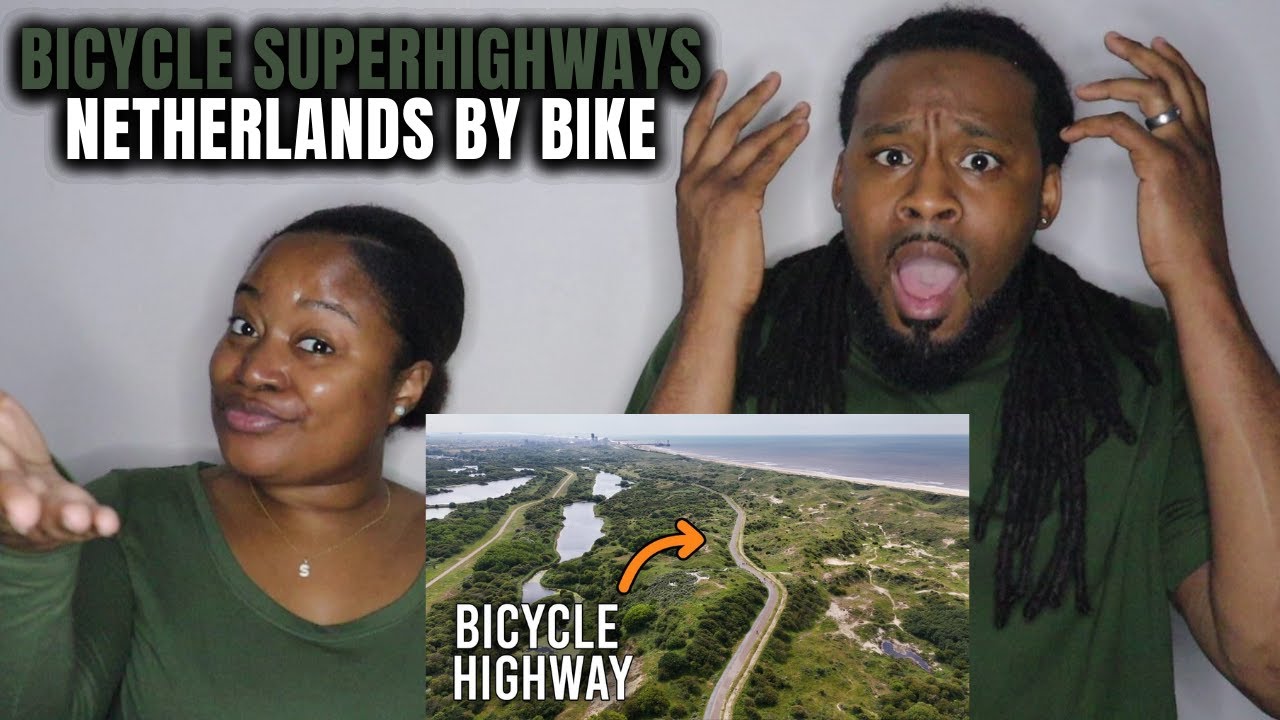 🇳🇱  BICYCLE SUPERHIGHWAYS?! Netherlands by Bike | American Couple Reacts to The Netherlands