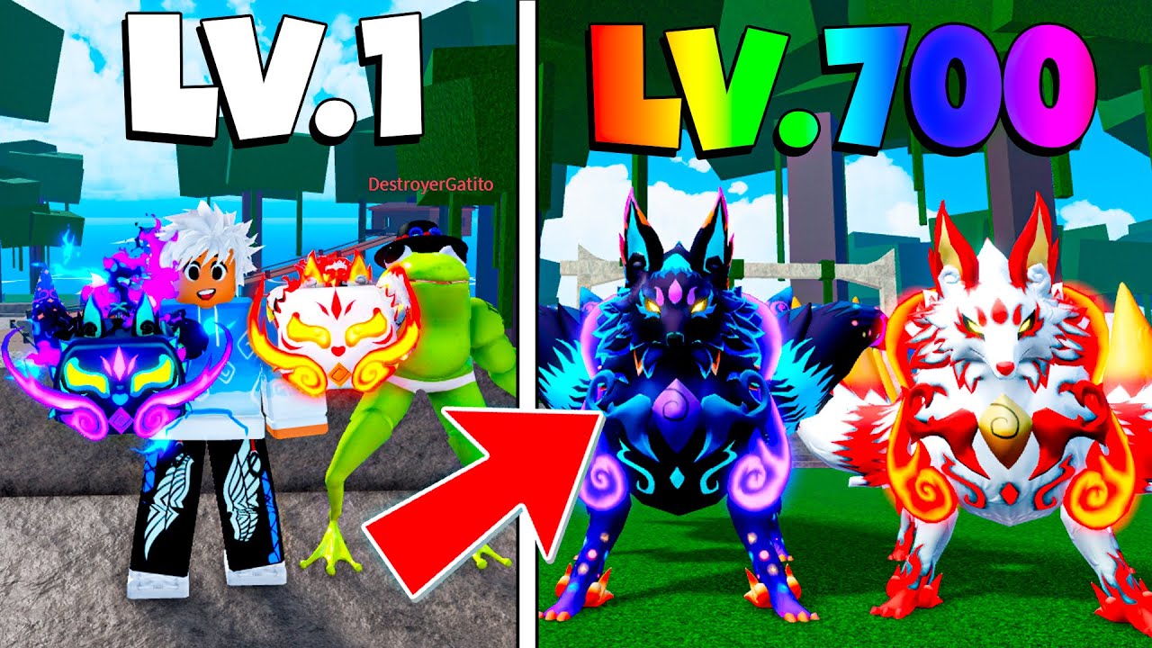 1 ao 700 com KITSUNE GALAXY vs CRIMSON no Roblox