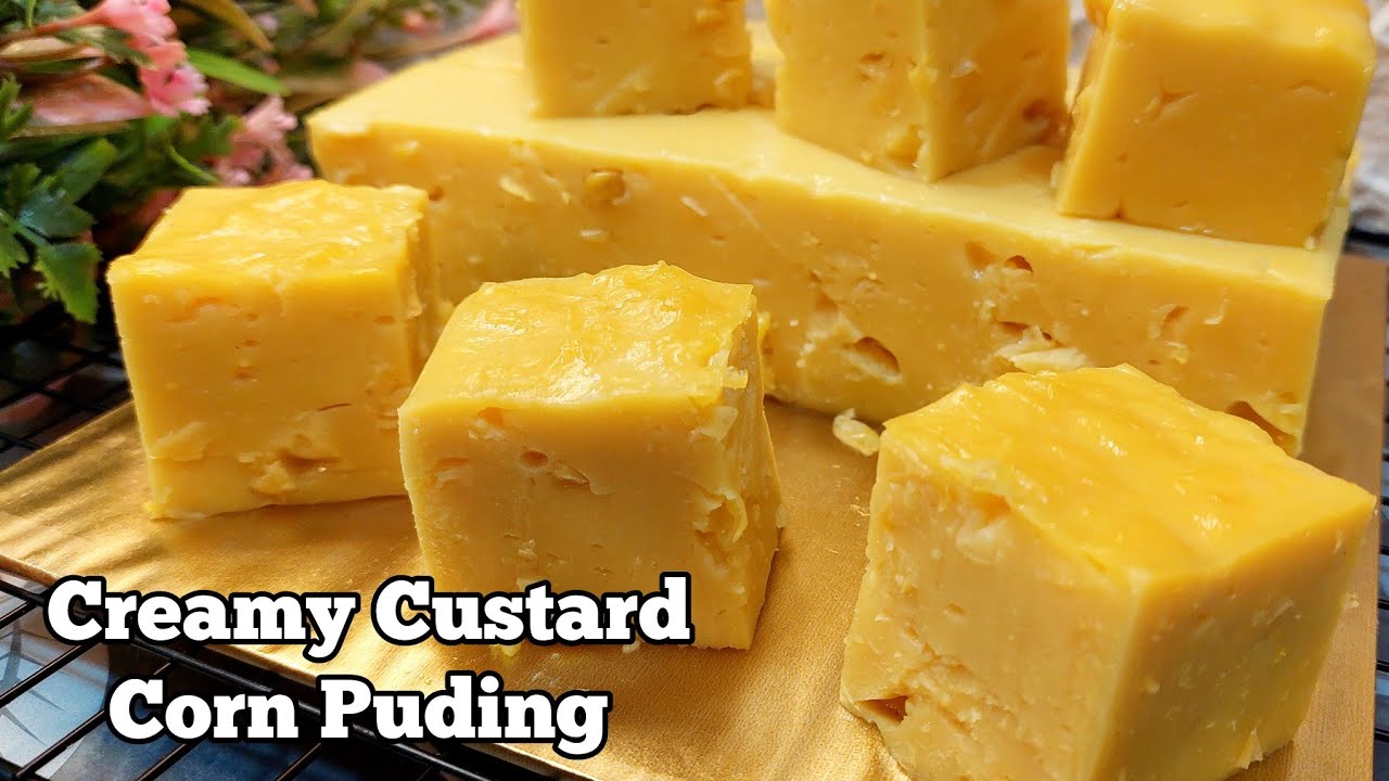 Creamy Custard Corn Pudding| Cara Membuat Kastard Jagung Sangat Sedap. sukatan cawan