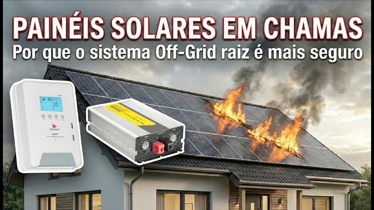 Casa pega fogo por causa de placas solares; Off Grid raiz é mais seguro?