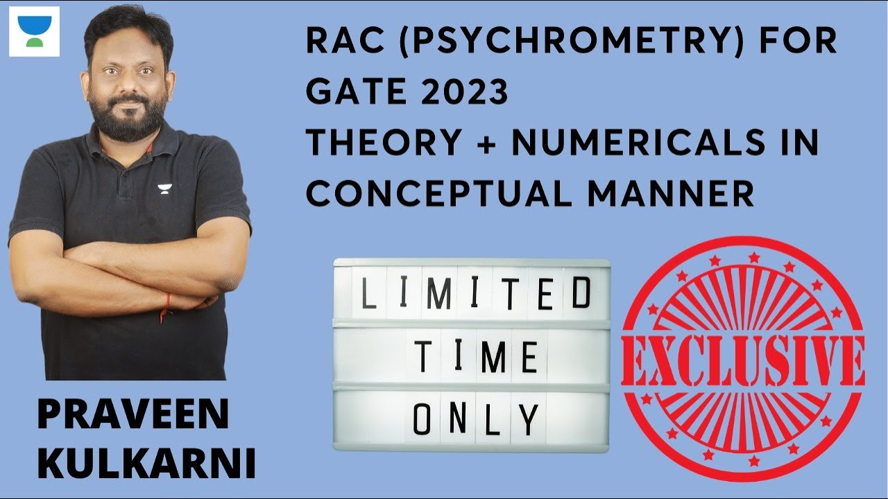 RAC ( Psychrometry) Lecture 2 | GATE 2023 | Praveen Kulkarni #pk006 #letscrackit
