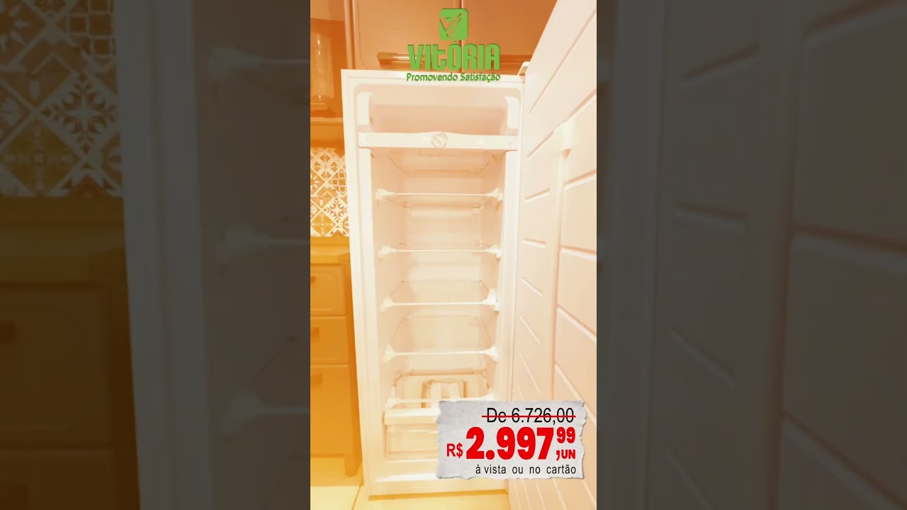 Freezer vertical de 1 tampa com grande desconto aqui na loja vit&oacute;ria!