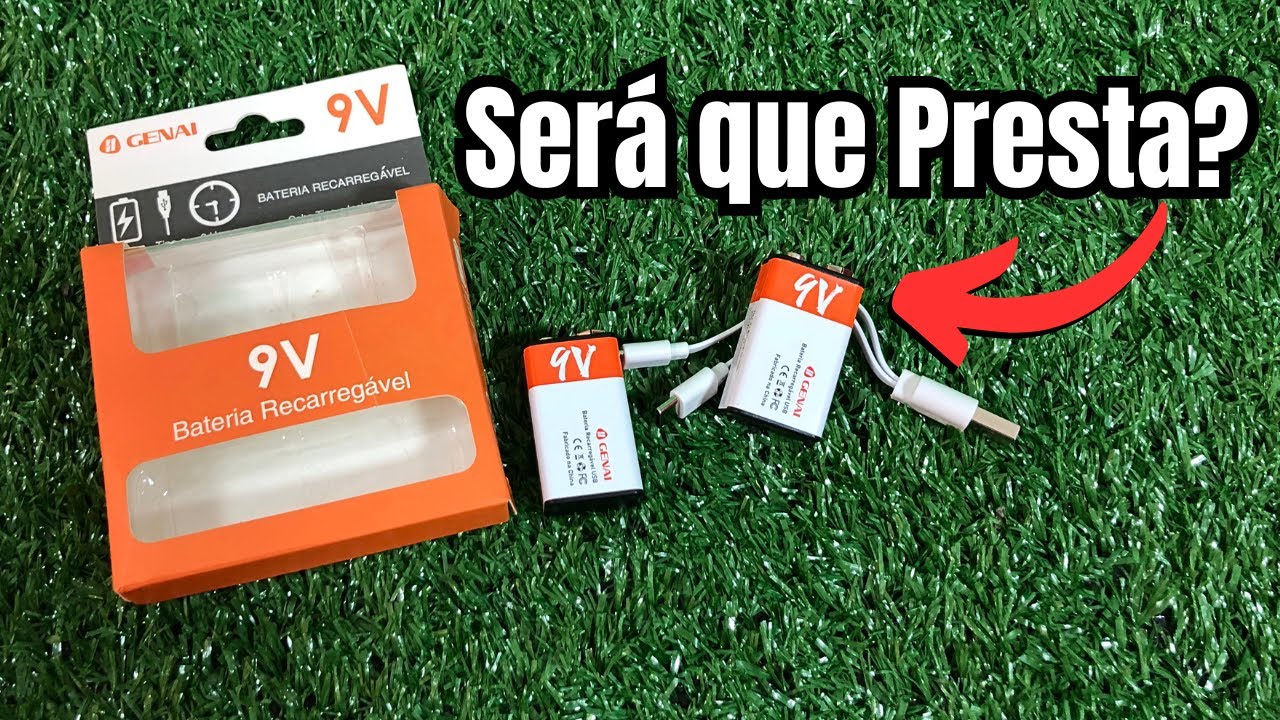 Essa Bateria 9V Recarreg&aacute;vel Promete ser muito Boa, Ser&aacute;? 🤔