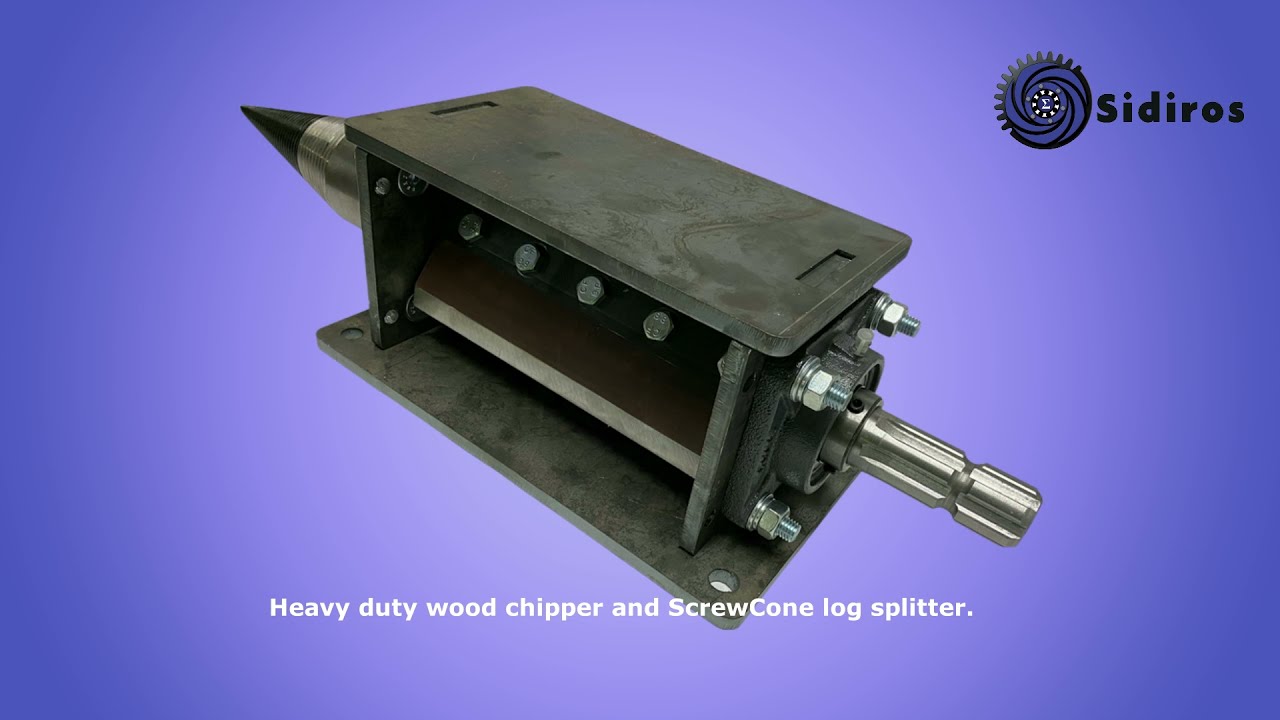 Wood Chipper Set and ScrewCone log splitter - Κλαδοτεμαχιστής και σχιστικό ξύλων με κώνο WD4180