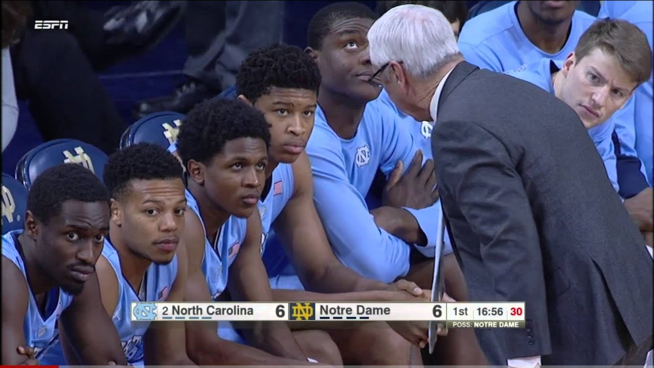 #2 North Carolina vs Notre Dame 2016 (Basketball Full Game)