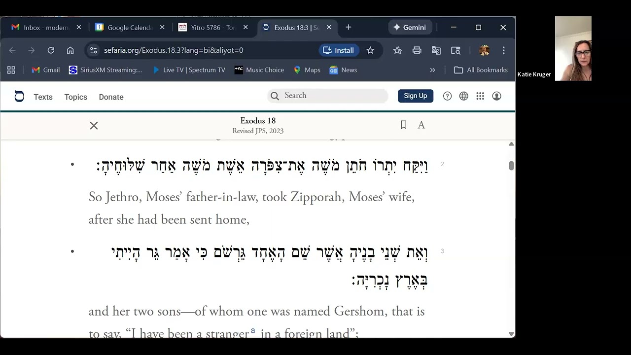 Adult Hebrew II Parashat Yitro 5786  ( 1 February 2026)