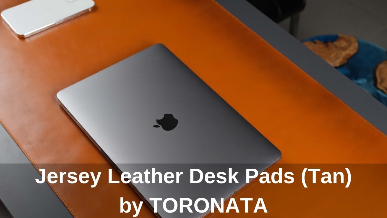TORONATA Jersey Tan Leather Desk Pad | Upgrade Your Workspace with Genuine Leather for Office & Home