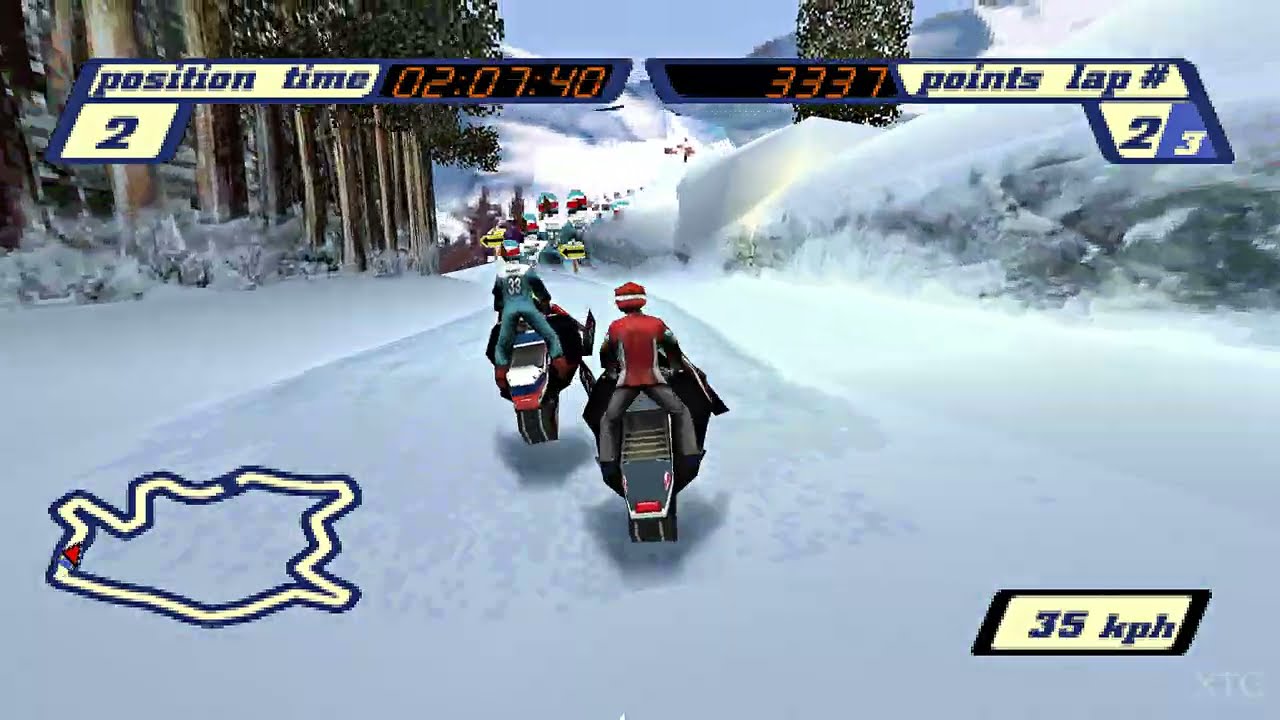 Sled Storm PS1 Gameplay HD (Beetle PSX HW)