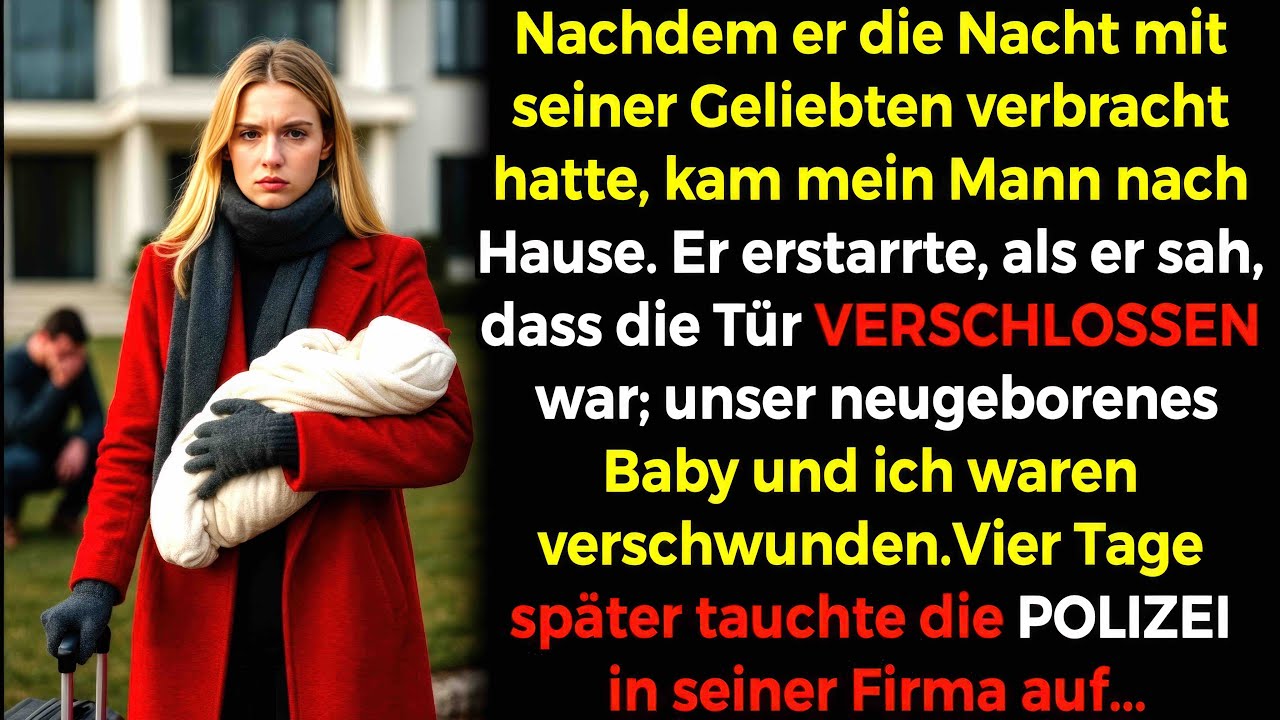 💔Nach der Nacht mit seiner Geliebten war die Tür zu🔒, ich ging mit dem Baby👶. 4 Tage später...