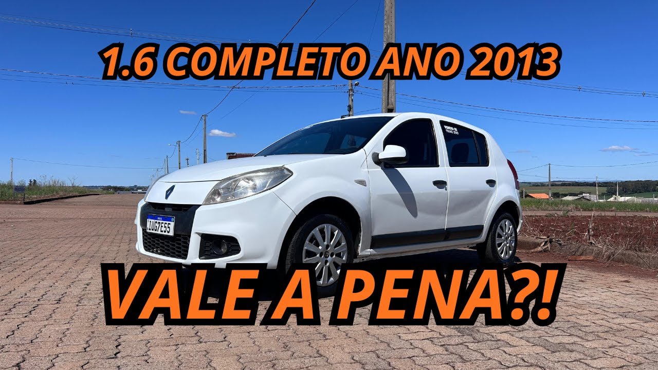 RENAULT SANDERO 1.6 ANO 2013 COMPLETO VALE A PENA?! (MELHOR CUSTO BENEFÍCIO)