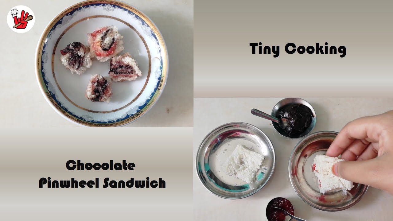 Chocolate Pinwheel Sandwich | Tiny Cooking | Cooking without Fire | Easy Snack