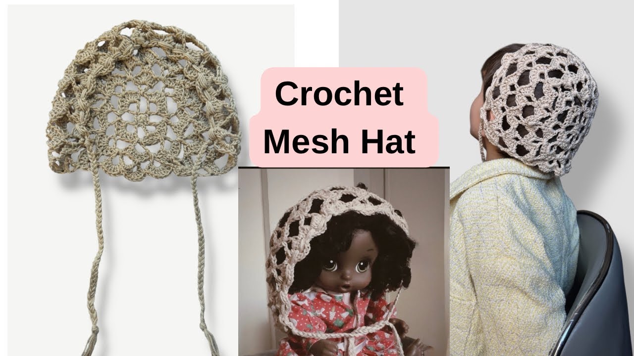 How to Crochet a Mesh Bonnet for Girls | Easy Summer Crochet Hat Tutorial