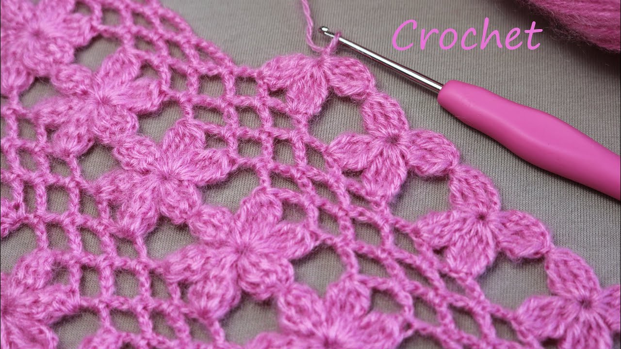 Просто, легко и красиво! ЦВЕТОЧНЫЙ УЗОР вязание для начинающих EASY Beautiful Flower Pattern Crochet