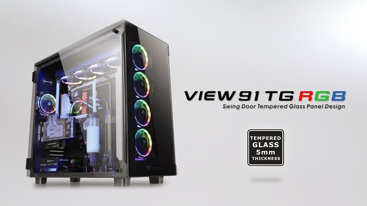 Thermaltake View 91 Tempered Glass Edition Super Tower Chassis Product Animation