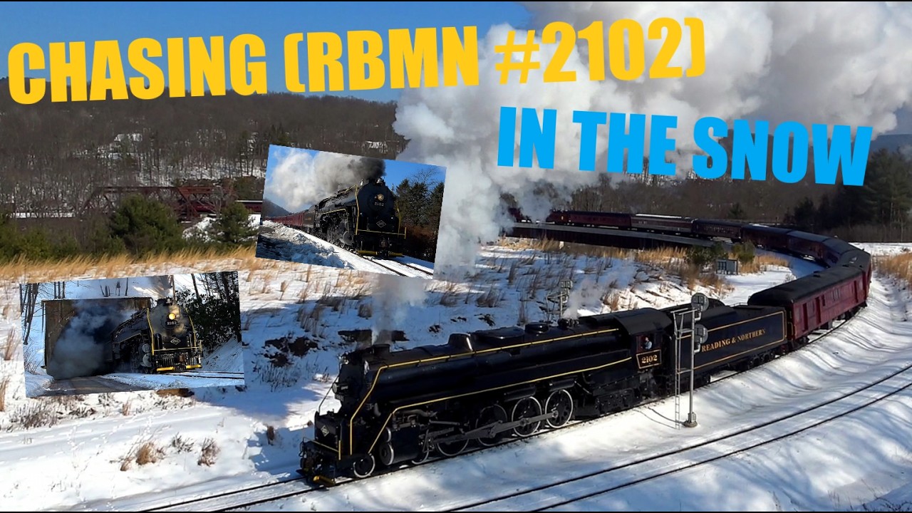 Chasing (Reading And Northern #2102) Pulling The (Iron Horse Rambles) In The Snow