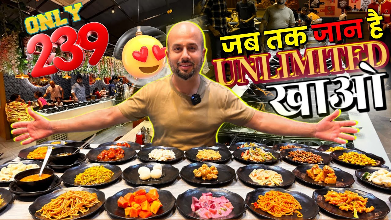 Unlimited 40 Items In Just 239/- | Biggest Veg Buffet In Jodhpur | Street Food India