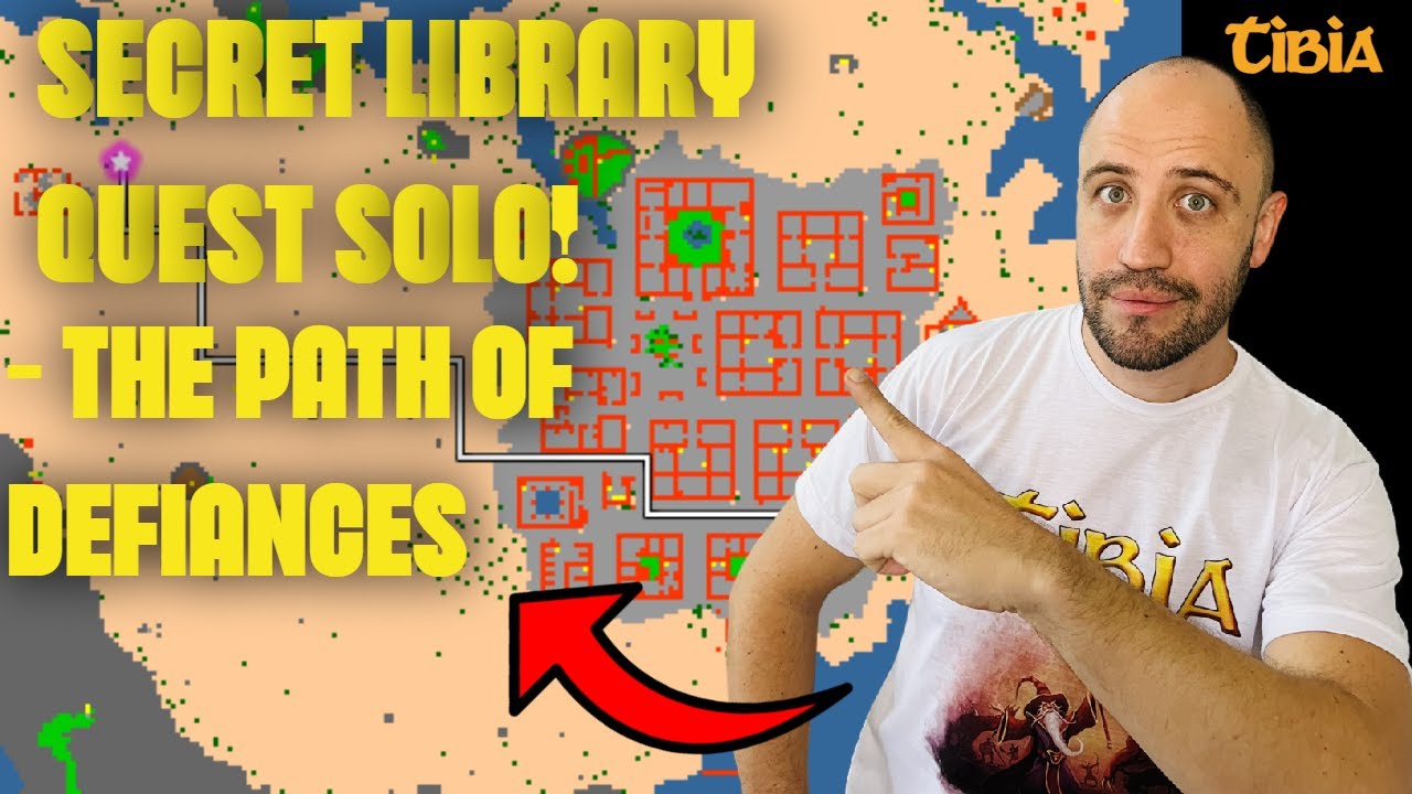 Tibia Secret Library Quest - Acesso Livraria SOLO - The Path of Defiances