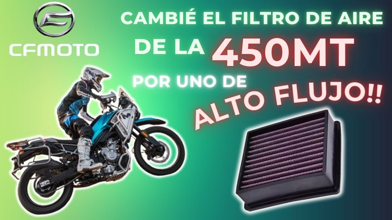 Le cambié el filtro de Aire a la 450MT, por uno de ALTO FLUJO