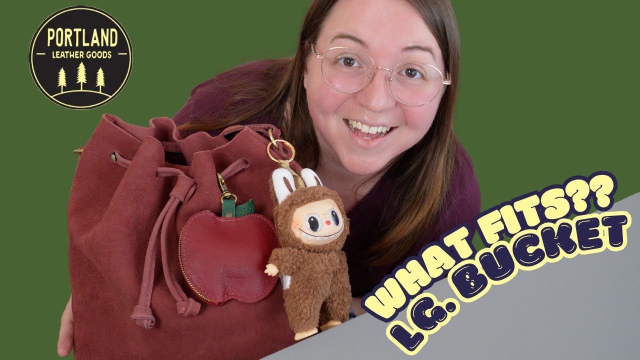 What Fits in my Large Bucket in Red Panda? | Portland Leather Goods