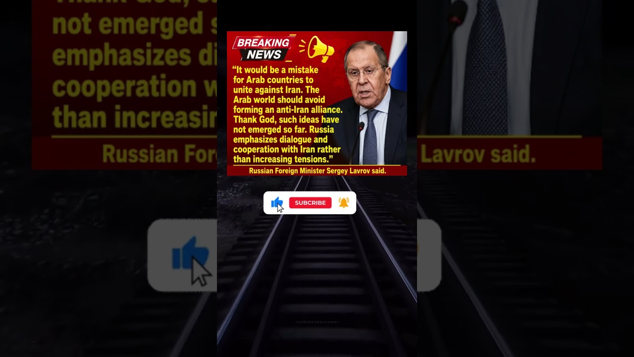 Lavrov Urges Dialogue With Iran | Russia Rejects Anti-Iran Alliance Plans