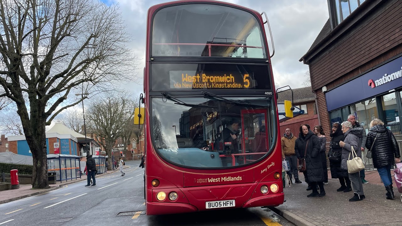 Thrash! NXWM 4690 BU05 HFH. Volvo B7TL WrightBus Eclipse Gemini 1. Route 5 