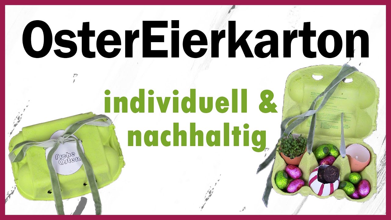 DIY -  Osternest im Eierkarton I inkl. Bastel-hack! I Bastelideen mit Müll